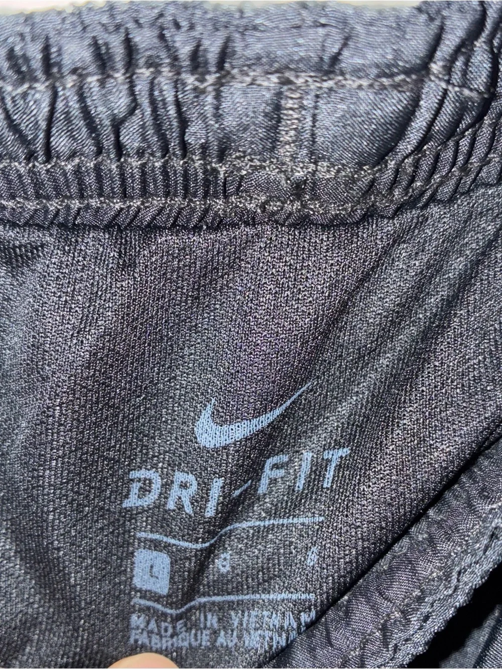 Nike Girls L Black Athletic Shorts with White Trim and inner panty NWT
